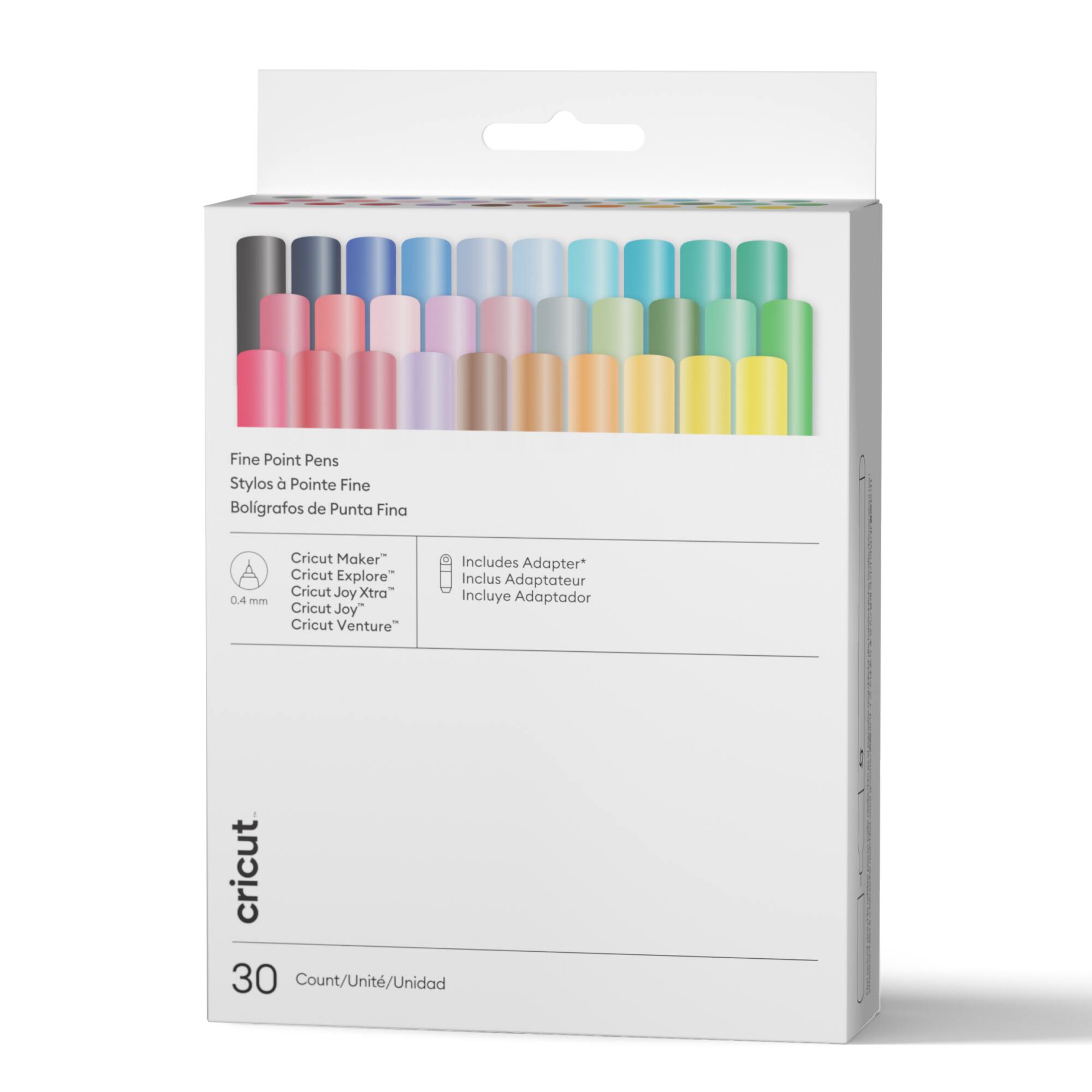 Cricut® 0.4mm Fine Point Pens Ultimate Sampler Set + Adapter